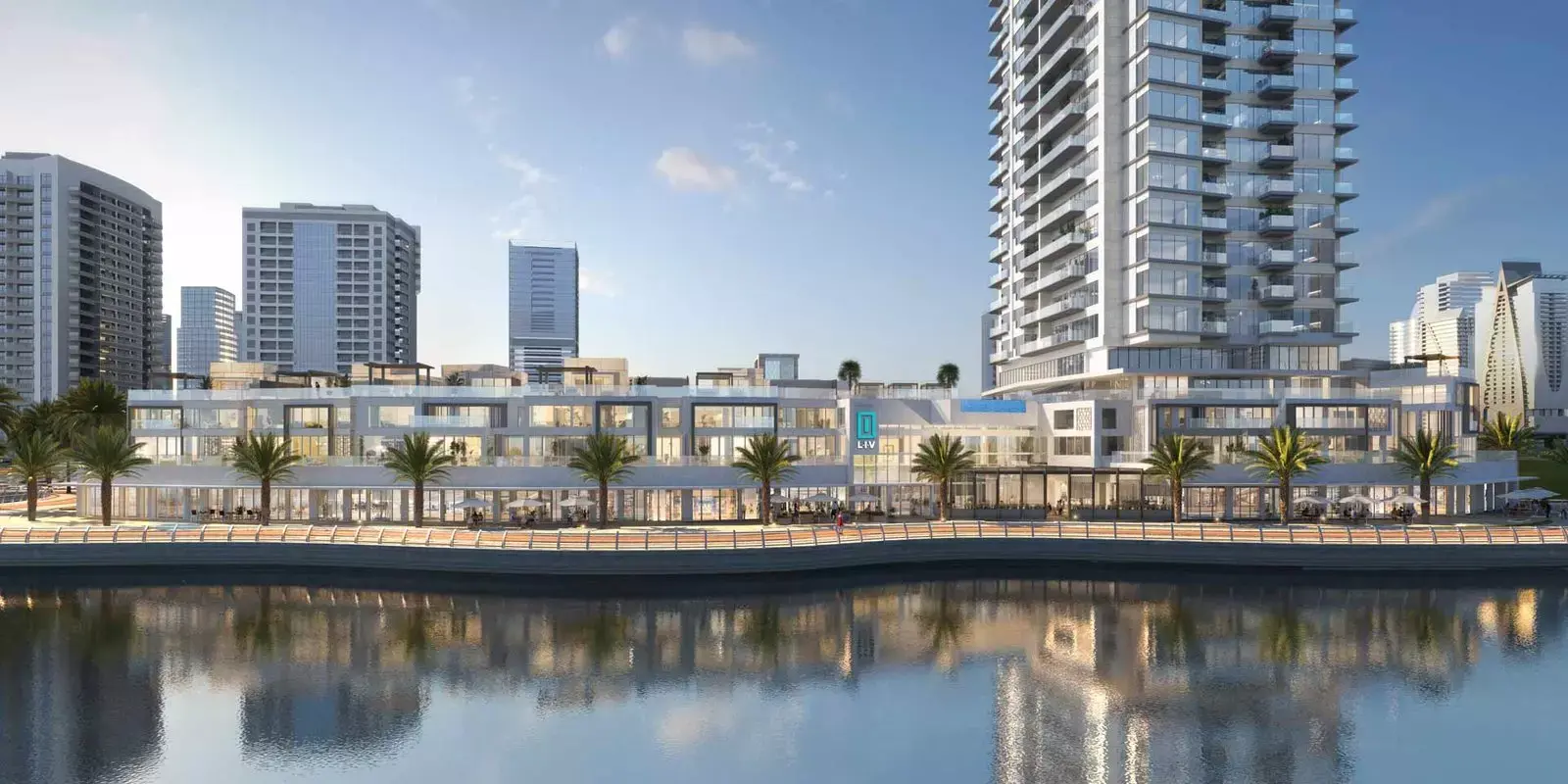 LIV Waterside, full canal view